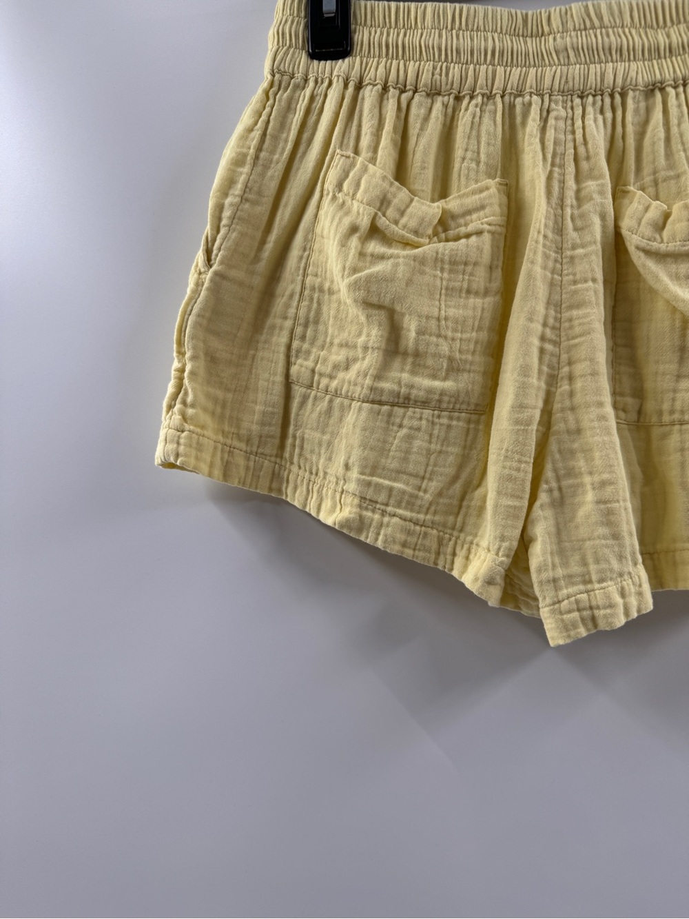Billabong Yellow Gauze Drawstring Cover Up Shorts – Women's Large - Picture 7 of 7